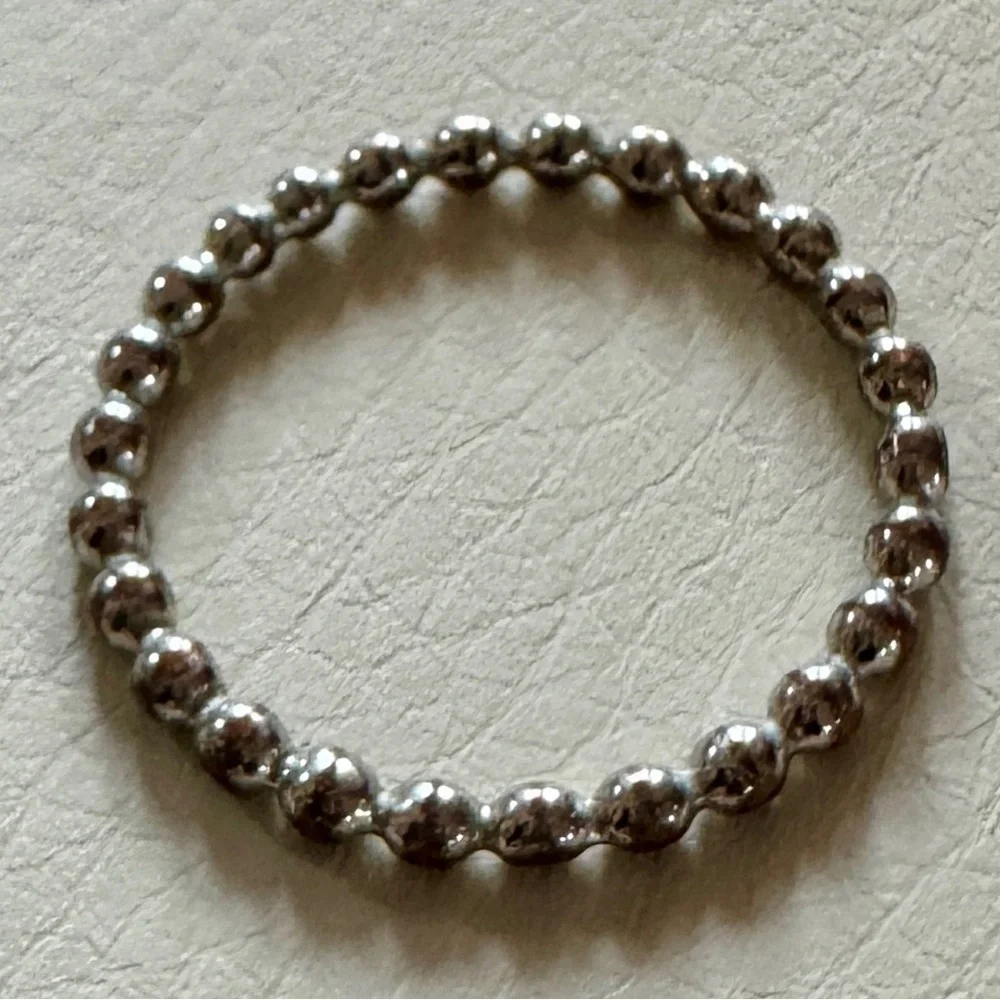 Metallic Beaded Band Ring
